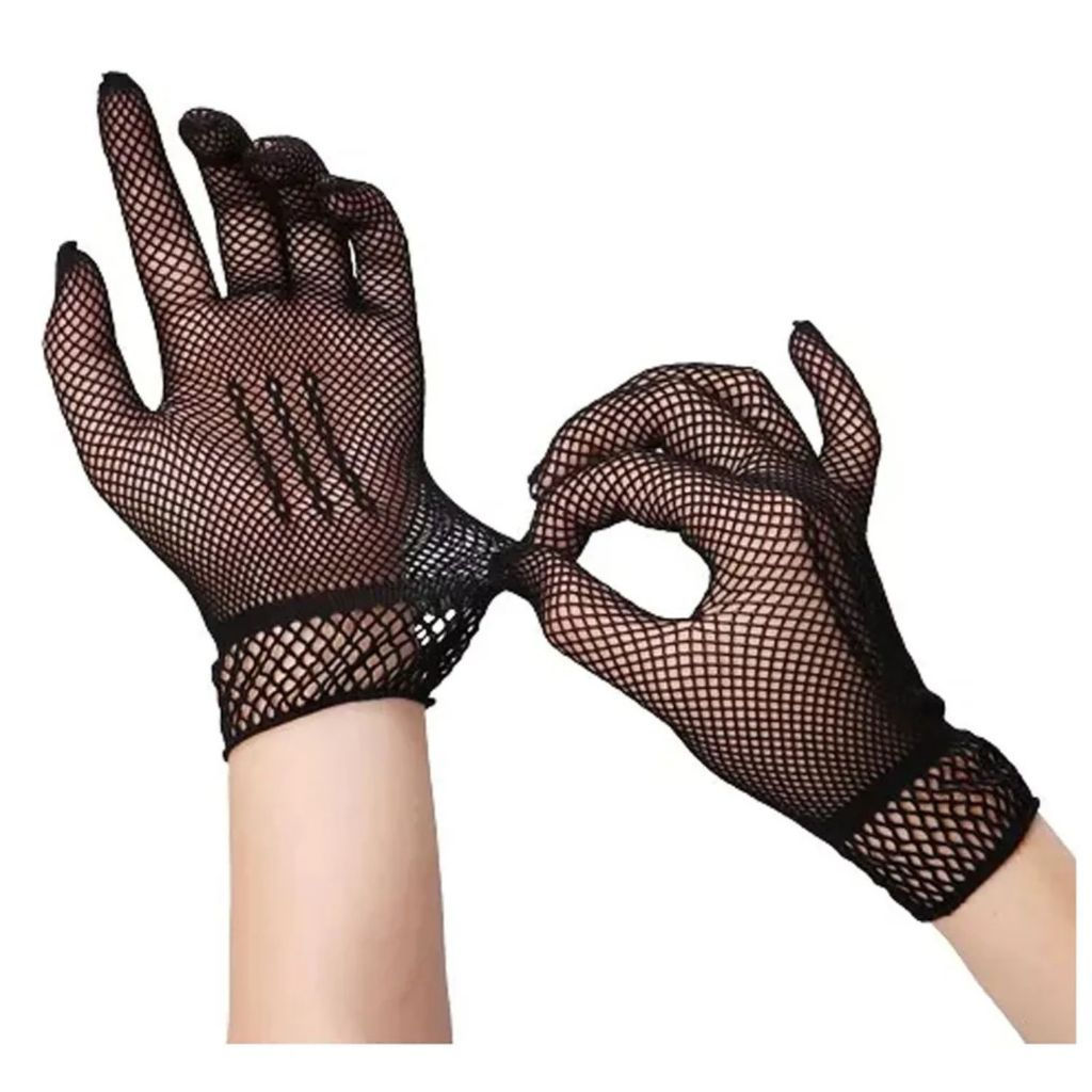 Luvas de malha oca acessórios de casamento nupcial, luvas de renda elástica, multicoloridas opcionais