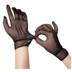 Luvas de malha oca acessórios de casamento nupcial, luvas de renda elástica, multicoloridas opcionais