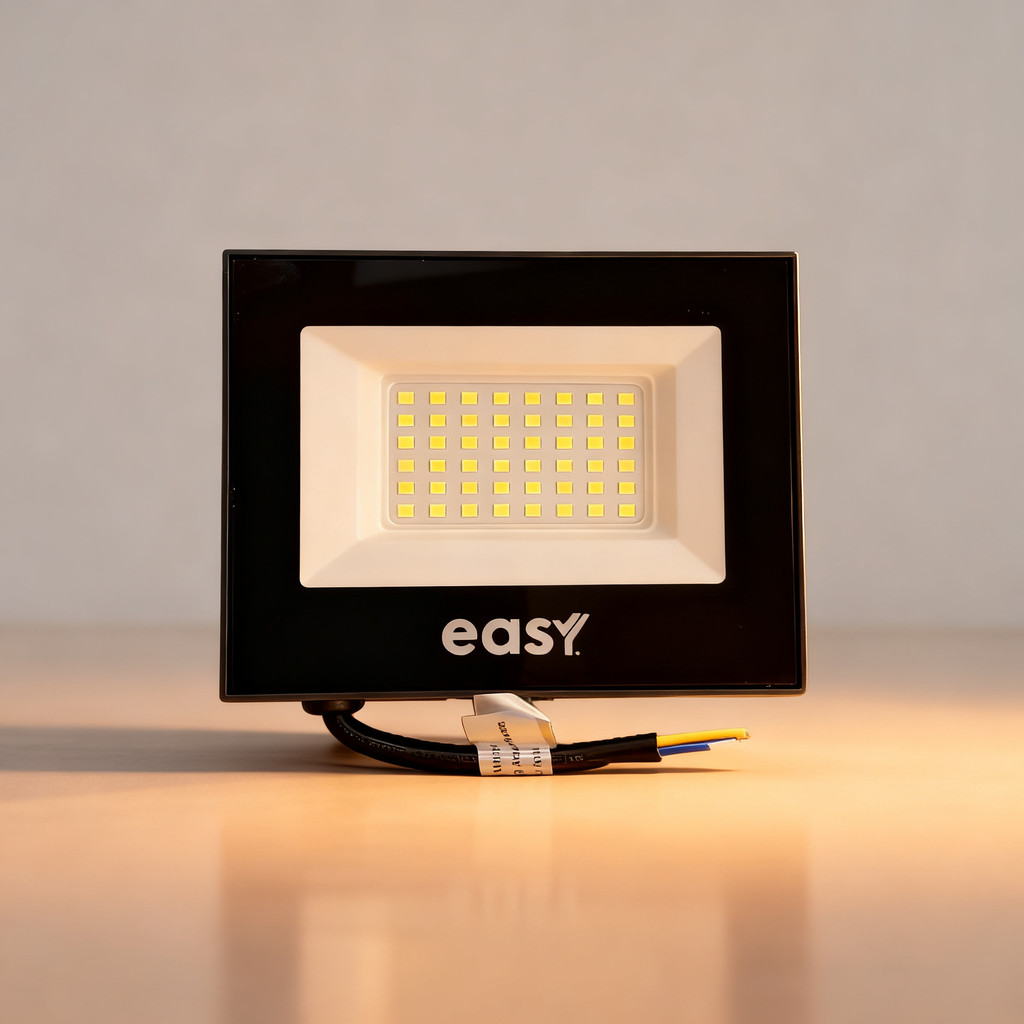 Refletor LED 50W Bivolt IP65 Branca Fria 6500K Área Externa Preto — Achadinhos da Biiaa