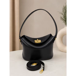 Bolsa Feminina Transversal Pequena Elegante Alça Ajustável de Ombro Couro Sintético