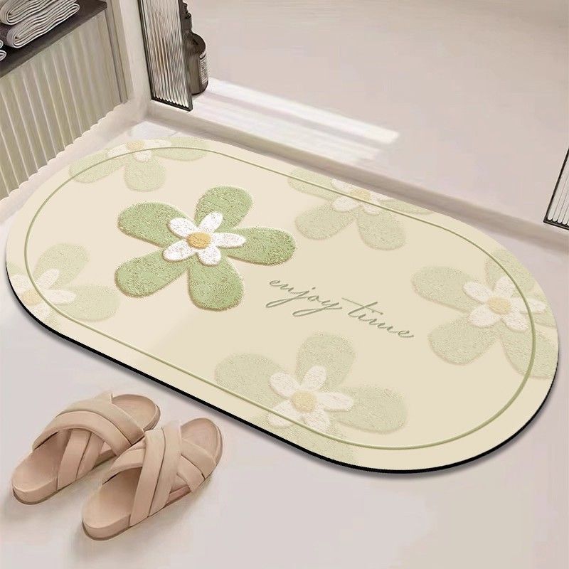 Tapete de chão para banheiro, tapete para os pés do vaso sanitário, tapete impermeável de diatomita para a entrada do ba