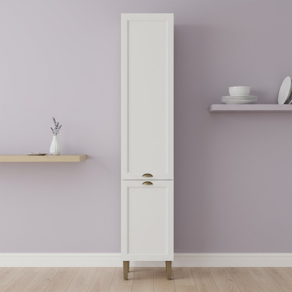 Armário Paneleiro 45cm com 2 Portas 2410 Provençal Yescasa Branco