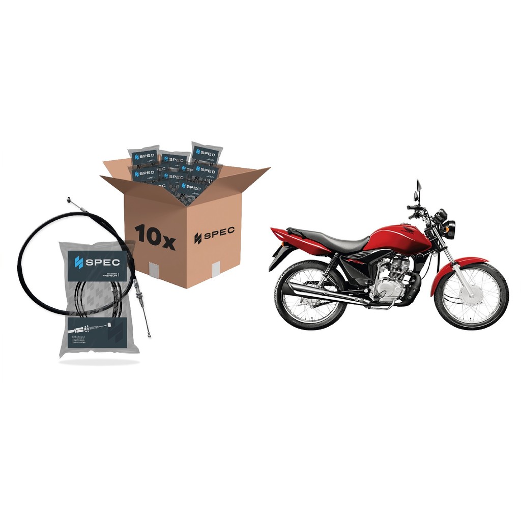 Kit 10 Cabos Moto Embreagem Fan 125 2009 A 2011 Atacado spec Original — imagem 2 de 2