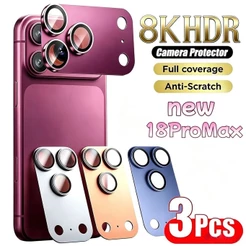 Película protetora de lente de armadura de liga de 3 peças adequada para iPhone 18 Pro Max 17 Pro Max/17 Pro Filme de le