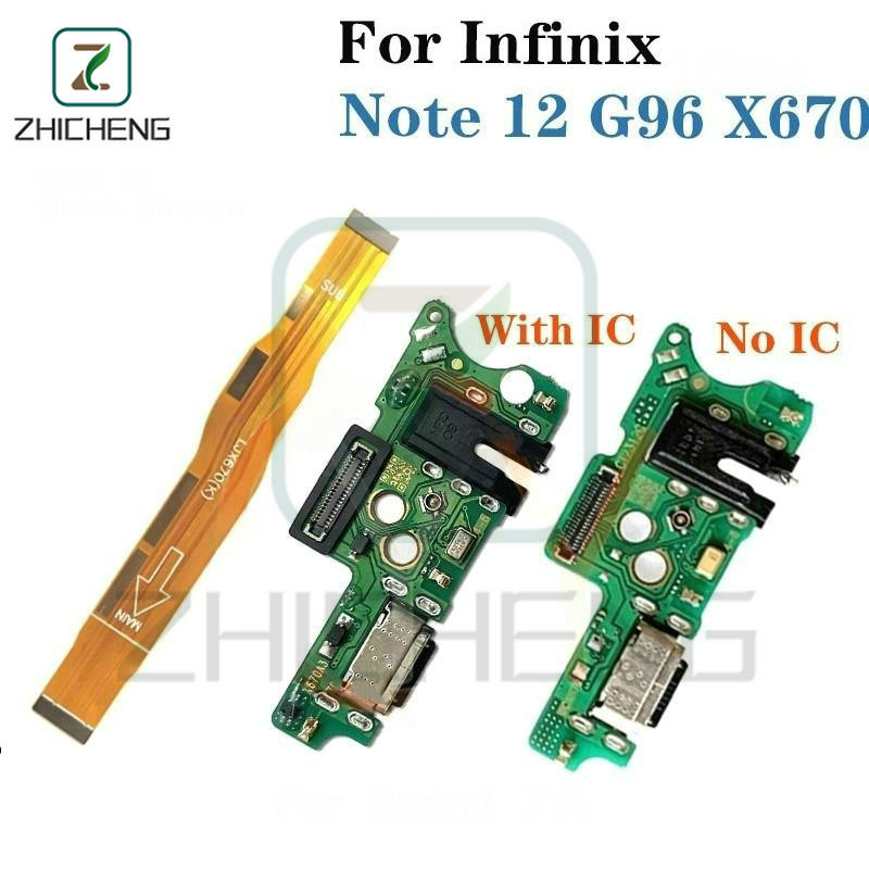 Para Infinix Nota 12 G96 X670 Com IC USB Porta De Carregamento Doca Placa Carregador Conector-Mãe Principal Fita Flexíve