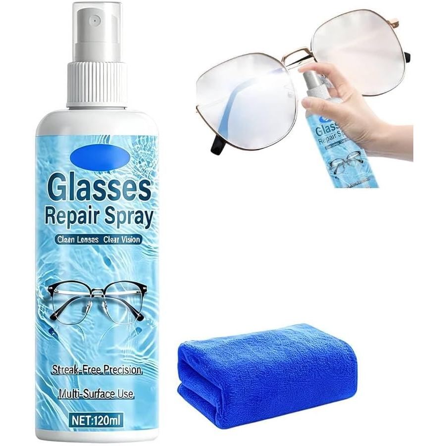 Spray Removedor de Riscos para Lentes de Óculos, Líquido de Limpeza para Pequenos Danos em Lentes, Spray Multiuso para Ó