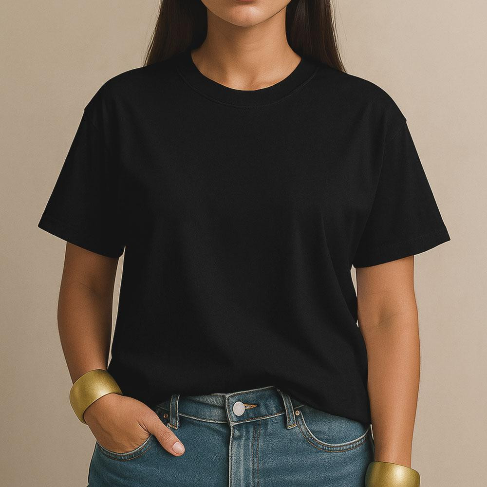 Camiseta Feminina 100% Algodão Básica Lisa Premium Casual Dia a Dia Trabalho Academia Moda Estilosa
