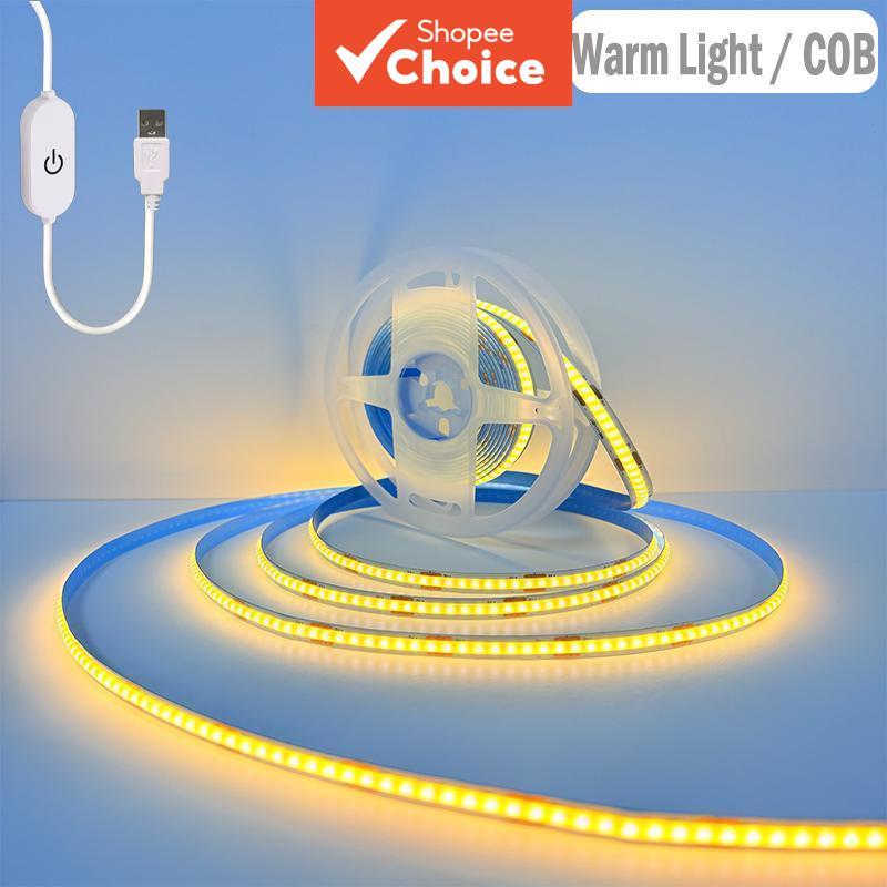 Luz USB Smart Sensor COB LED Strip Lamp Shade Noturna Portátil