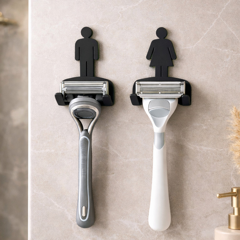 Suporte Lâmina de Barbear Banheiro Gillete Prestobarba Organizador Masculino Feminino