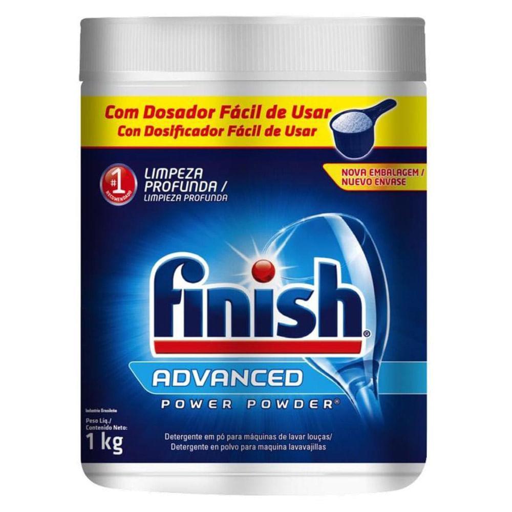 Detergente em Pó Para Lava Louças Finish Advanced Power Powder 1kg