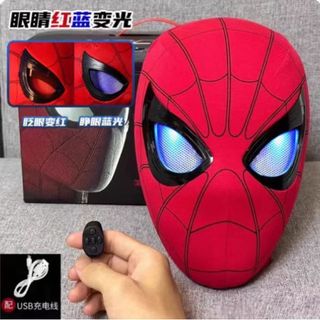 Capacete do Homem-Aranha elétrico piscando brilhante cos capacete