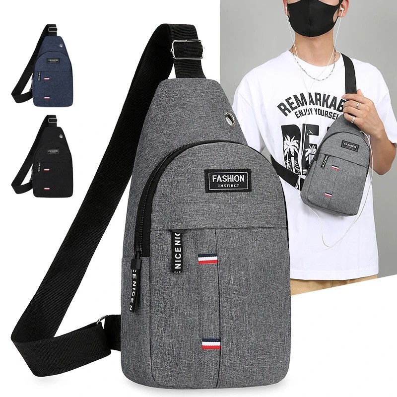 Bolsa de Peito Masculina, Bolsa Transversal de Ombro Único, Grande Capacidade, para Esportes ao Ar Livre e Lazer, Bolsa 