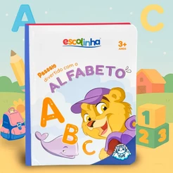 Livro Infantil Aprendendo o Alfabeto Ilustrado Divertido Folhas Duras
