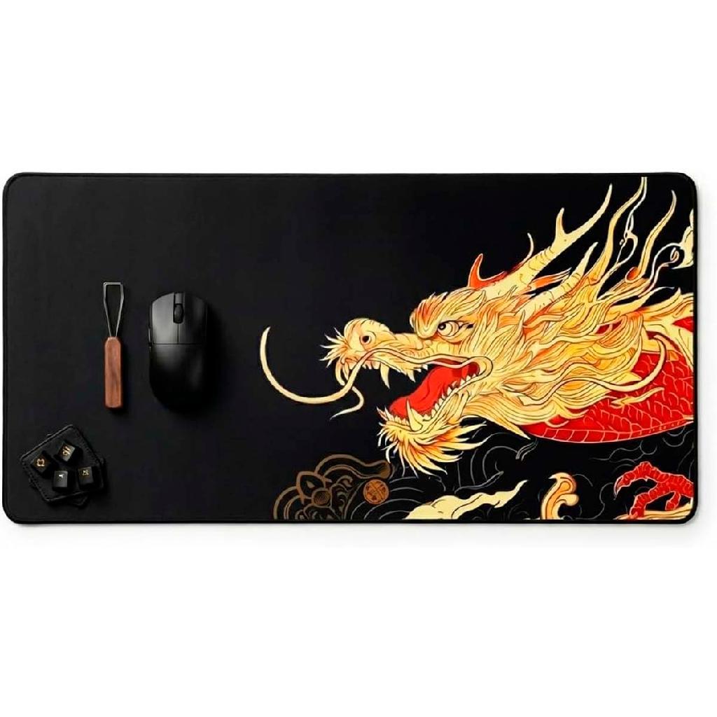 Mouse Pad Gamer Speed Extra Grande 70x35cm Dragão Chinês