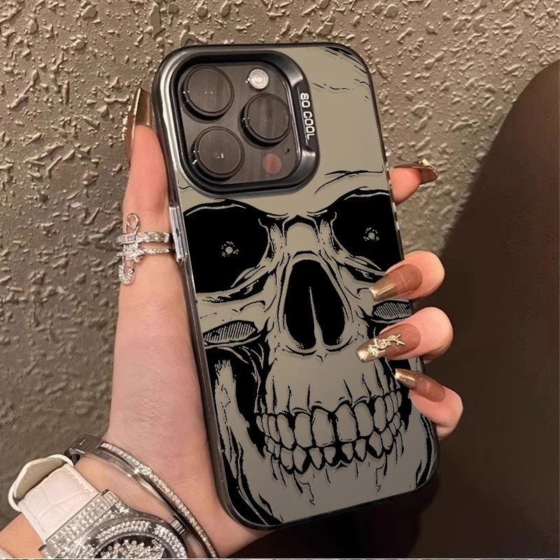 Capa de PC com Padrões de Horror de Caveira para Samsung Galaxy A55 A15 A35 A25 A05 A05S 5G A34 A24 A14 A54 A53 A13 A23 
