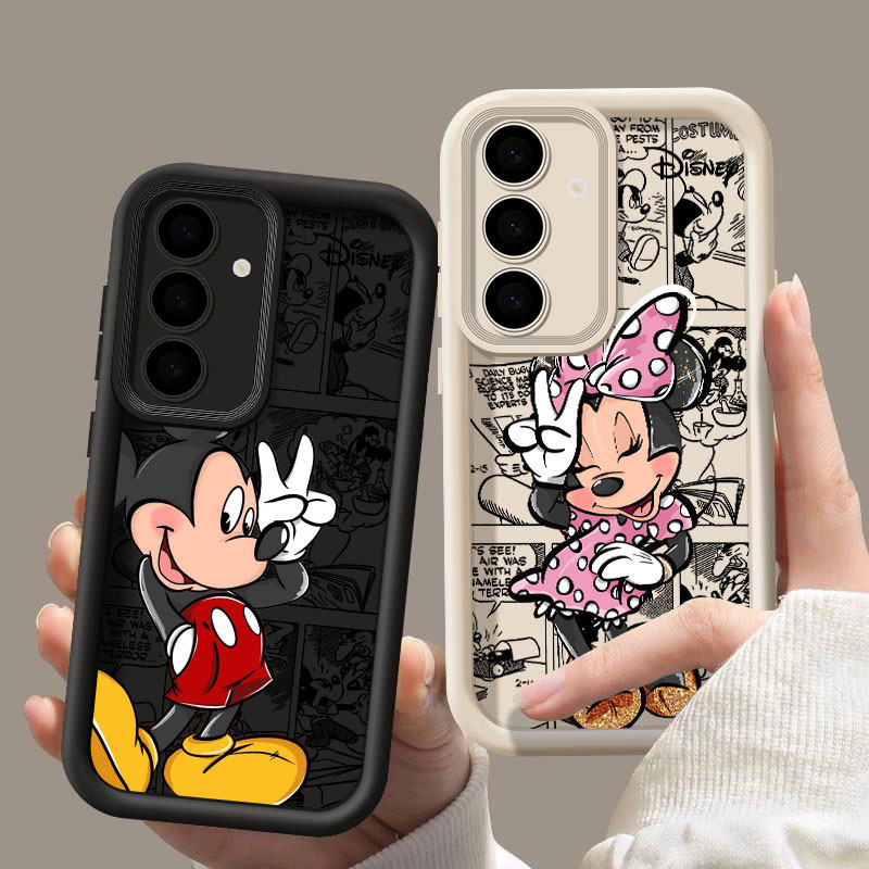 A capa de celular da Minnie e do Mickey é compatível com Samsung Galaxy S25 S24 