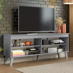 Rack para TV até 55 Polegadas Madesa 6997 com 4 Nichos Cinza PO