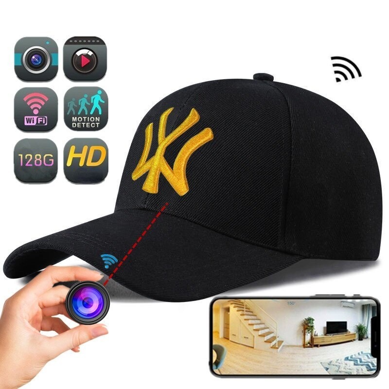 Full HD 1080P Câmera WiFi Sem Fio Boné De Beisebol Grande Angular Esportes Ao Ar Livre Bicicleta Equitação Cam Gravador
