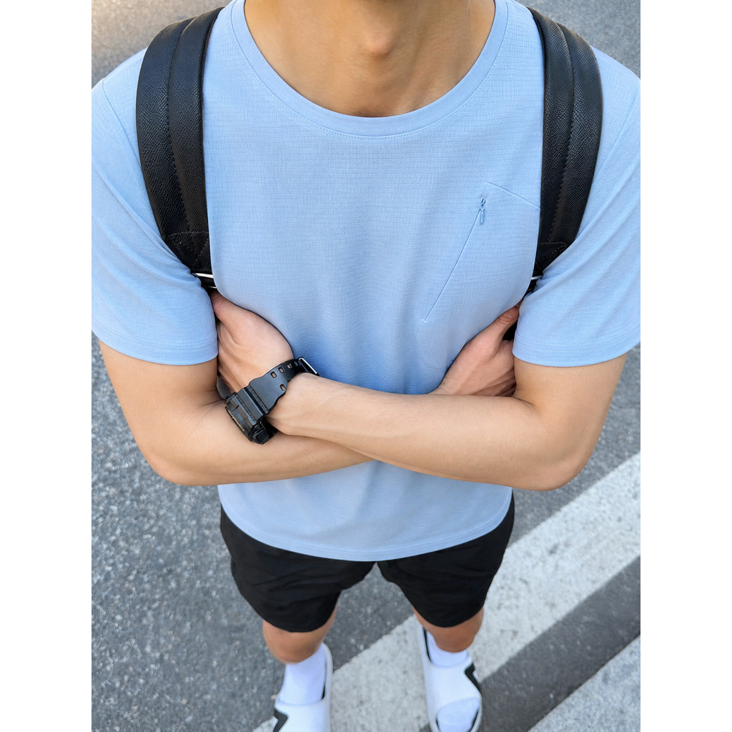 UBCG esportes de manga curta masculino verão lazer Fitness Commuter montanhismo em torno do pescoço roupas de secagem rá