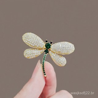 Broche Libélula com Diamantes  Acessório de Luxo para Terno Vestido e Bolsa  Presente Sofisticado para Mulheres Elegante