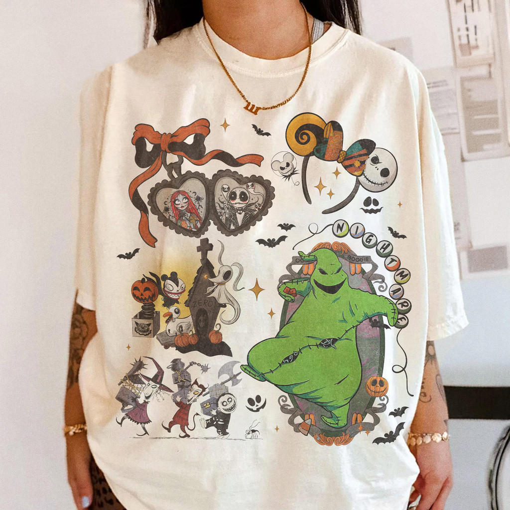 Camiseta Masculina Feminina O Estranho Mundo de Jack Personagens Halloween Anime T‑shirt Unissex Streetwear Envio Imedia