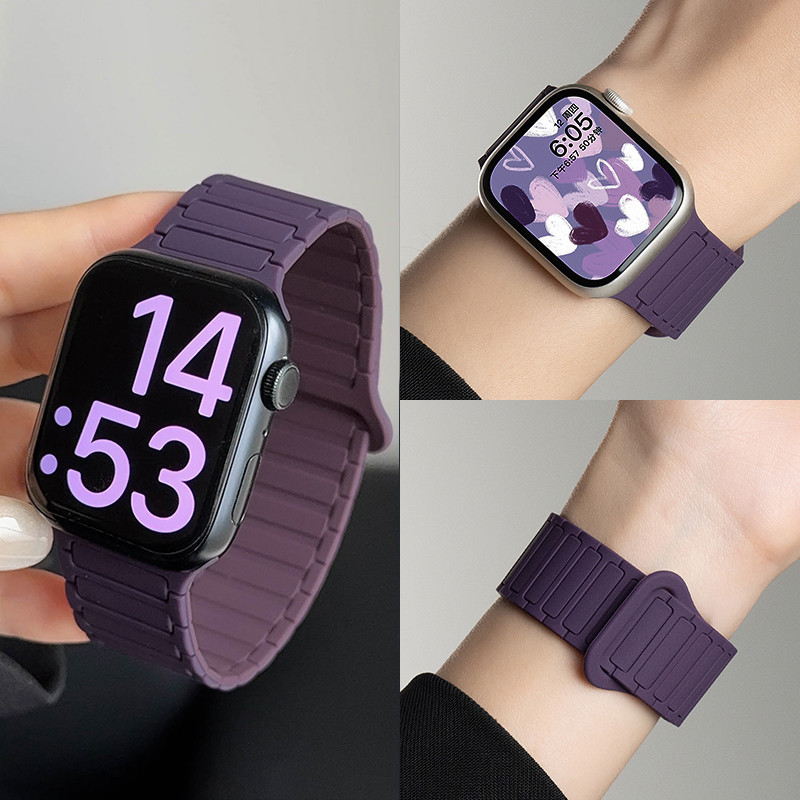 Novo estilo Zhang Jingyi Plum Color Apple S Watch iwatch Strap applewatch Silico