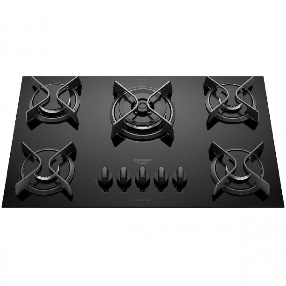 Cooktop a Gás 5 Bocas Supreme com Queimador Tripla Chama Dako
