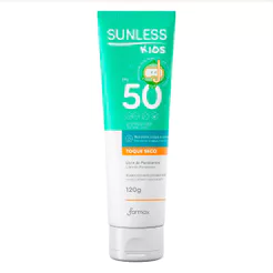 Protetor Solar Sunless Kids FPS 50 Toque Seco 120g