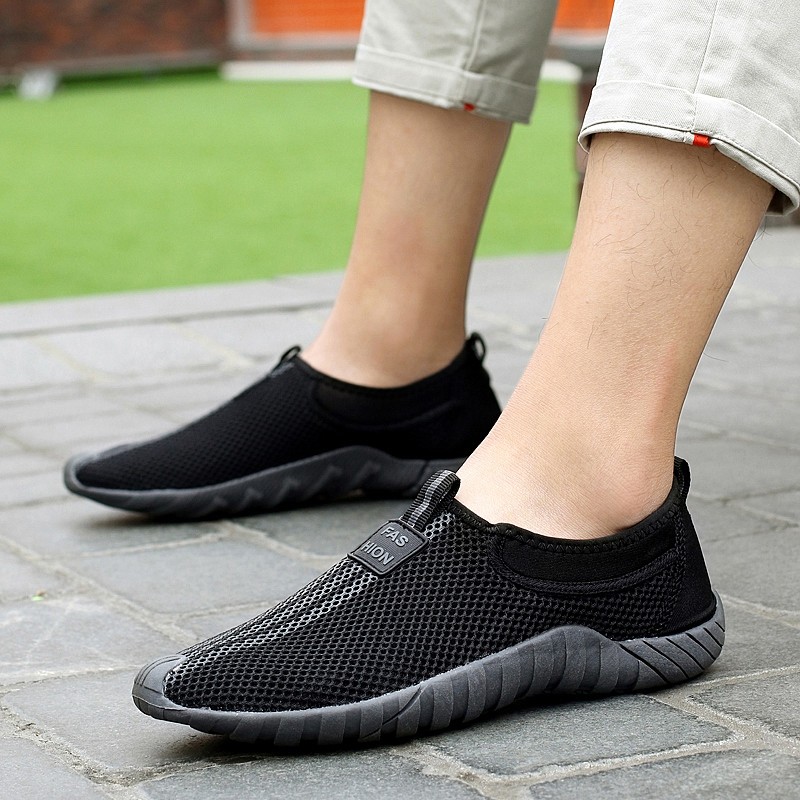Sapatos de malha verão sapatos casuais masculinos sapatos de verão sapatos esportivos sapatos de malha respirável sapato