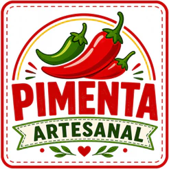 Adesivo Pimenta Artesanal 5x5cm Etiqueta para Pote Molho de Pimenta Conserva Embalagem