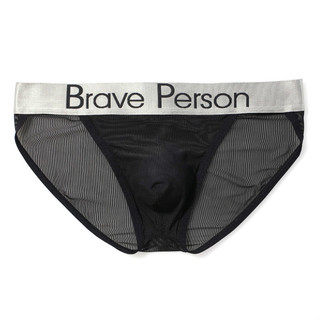 BRAVE PESSOA Roupa íntima masculina elástica gaze de Nylon respirável costela brilhante cintura baixa cuecas de garfo al