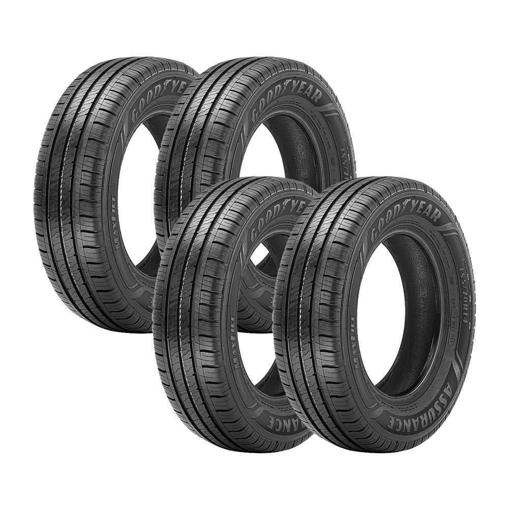 Jogo 4 Pneus Goodyear Aro 14 Assurance Maxlife 165/70R14 85T XL