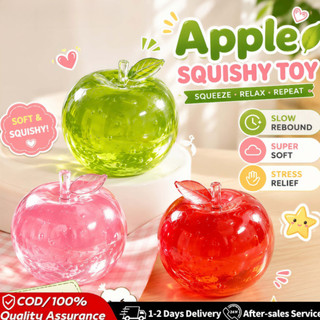 Apple Jelly Squishy Stress Relief Toy Soft Slow Rising Fidget Sensory Squeeze Toys