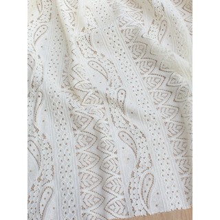 Literário bege caju flor Jacquard listrado tecido de renda xale superior Cheongsam saia longa cortina tecido