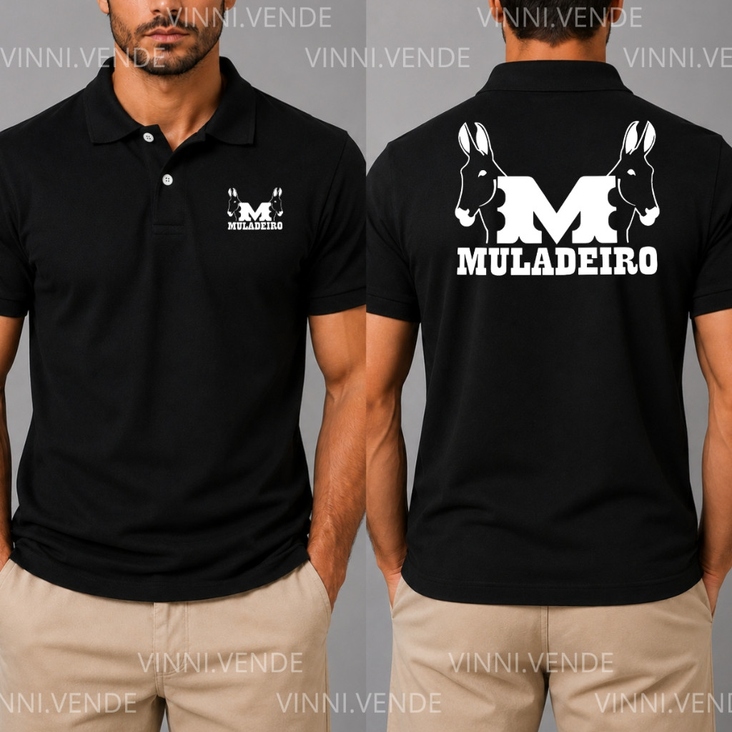 Camiseta Polo Masculina Estampada Muladeiro Jumentos Camisa Feminina 100% Algodão