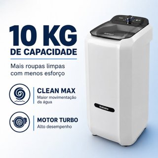 Tanquinho Lavadora de Roupas Itatiaia 10kg 127V com Motor Turbo e Dispenser