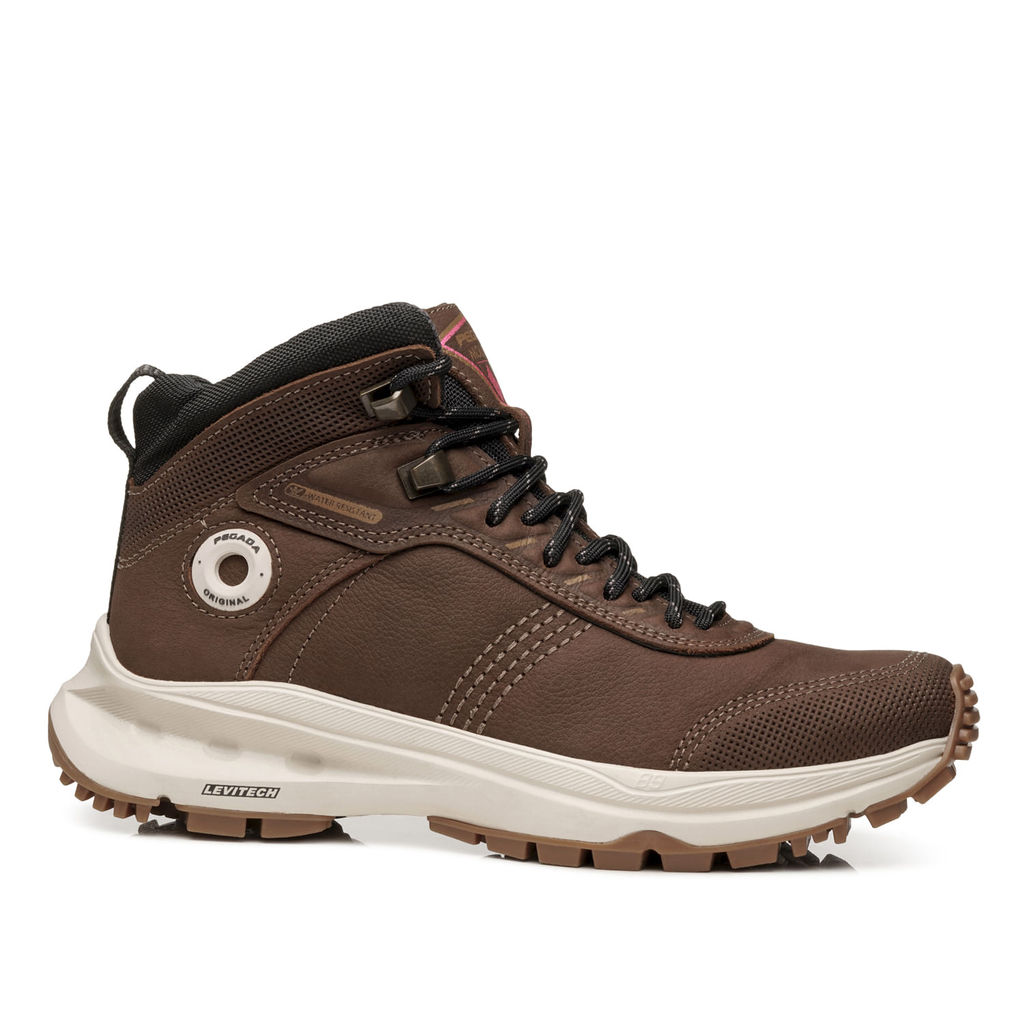 Bota Trekking Pegada Feminina em Couro Castanho 250409-06