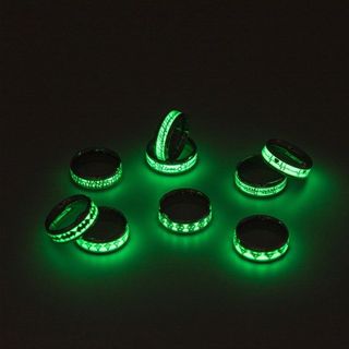 Anel luminoso abridor de garrafa anel de aço de titânio masculino feminino anel luminoso anel de casal