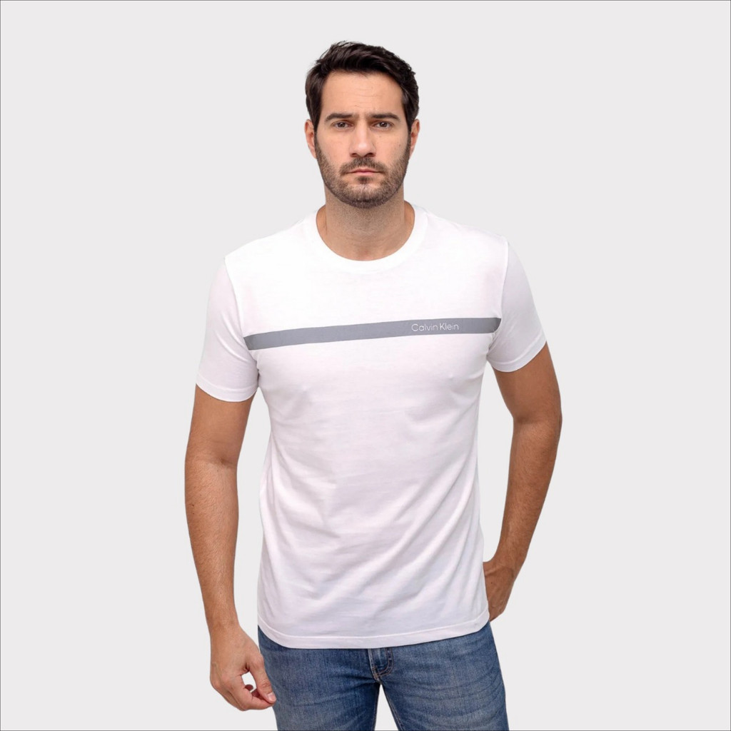 Camiseta Calvin Klein Básica Logo Faixa Original — imagem 2 de 2