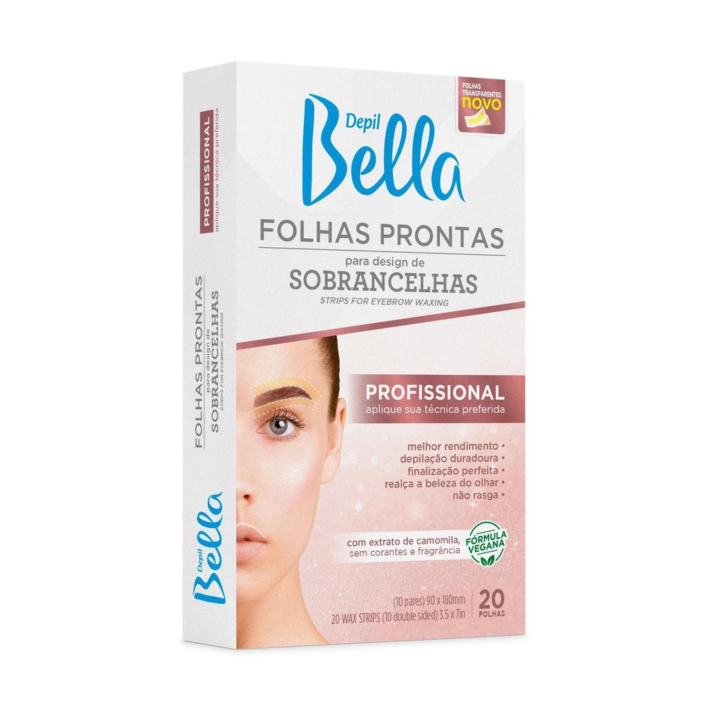 Folhas Prontas Para Design De Sobrancelhas Depil Bella 20 Folhas