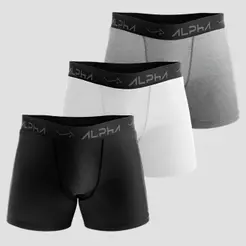 Kit 3 Cuecas Cotton Masculinas Dry Academia - Alpha Co