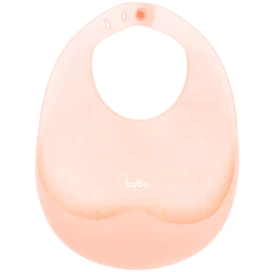 Kit 2 Babadores em Silicone com Pega-Migalha Rosa Buba