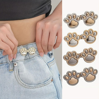 1 Peça - 4 Peças Cinto de Pata de Gato Fofo Ajustável com Fivela de Cintura Removível e Botão de Fixação para Jeans Sem