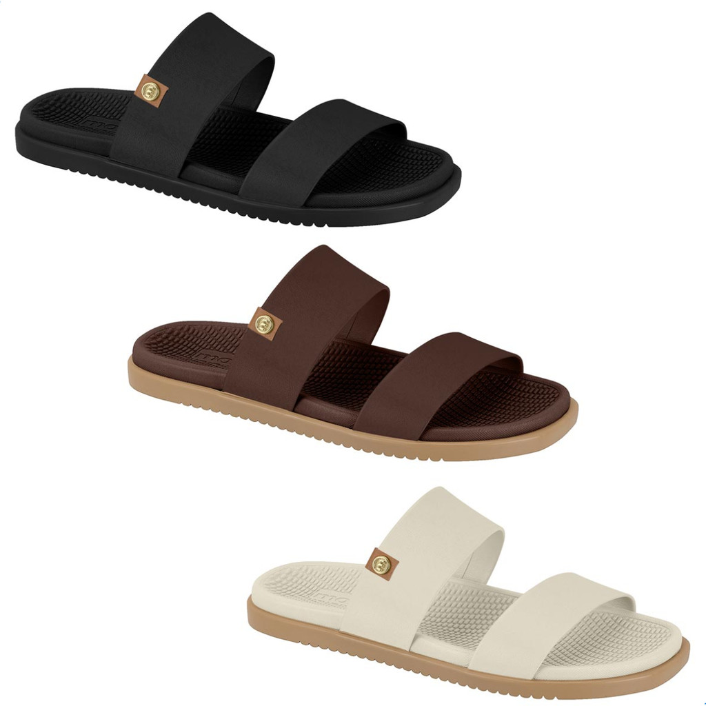 Sandália Feminina Moleca Papete Confortável Casual
