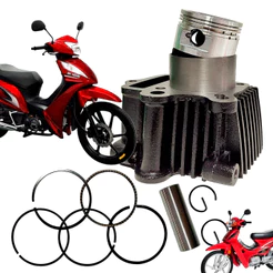 Kit Motor Cilindro Pistão Anéis Shineray Jet 49 Aumento 50cc para 90cc
