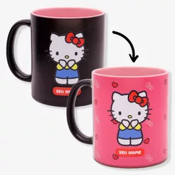 Caneca Mágica Personalizada Hello Kitty