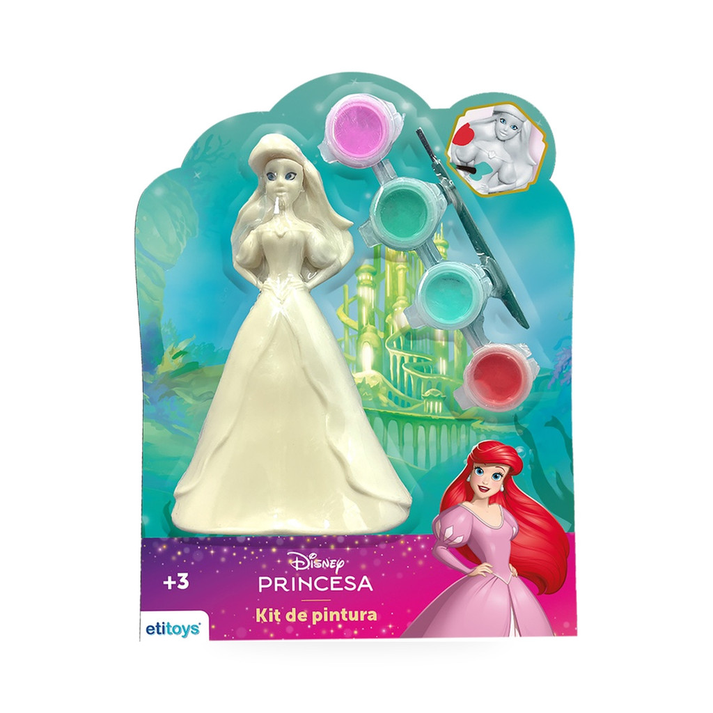 Kit Pintura Infantil Ariel Princesas 4 Peças Etitoys