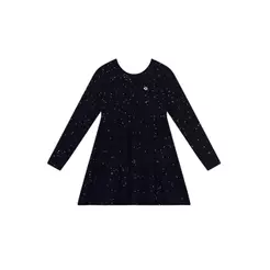 Vestido infantil menina em cotton com glitter Brandili