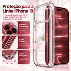 Capa Case Capinha Para iPhone 18 / 18 Pro/18 Pro Max + Película 3D Vidro Temperado