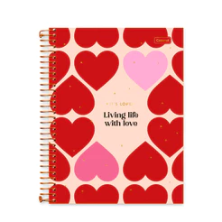 Caderno 15 Matérias Colegial it's Love! 240 Folhas - CADERSIL Capa:Corações